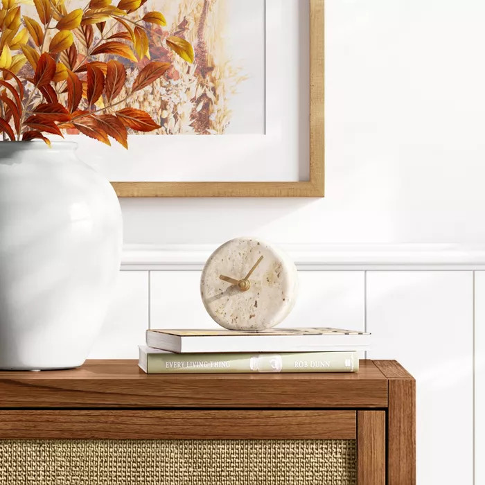 4" x 4" Decorative Fall Edit Desk Clock - Threshold™ | Target