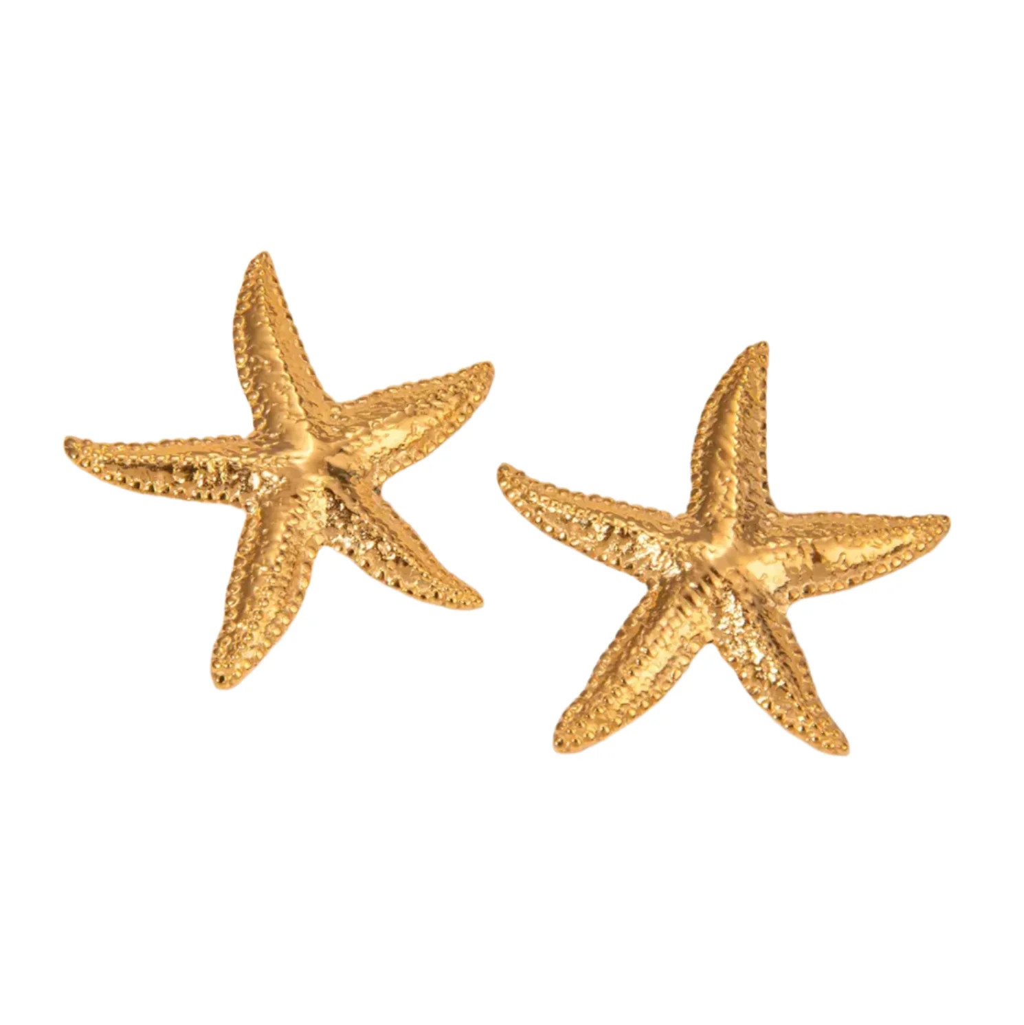 Lucia Starfish Textured Stud Earrings | Liv Bella Vita