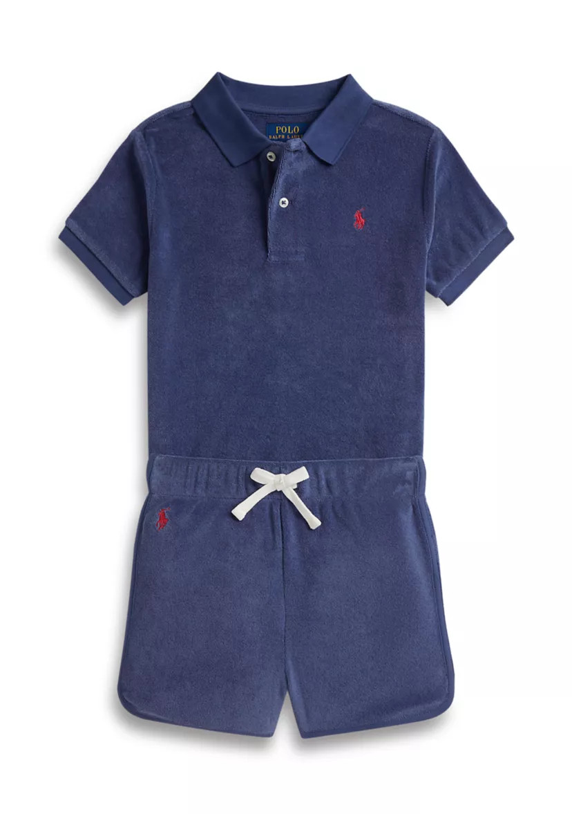 Boys 2-7 Terry Polo Shirt & Shorts Set | Belk