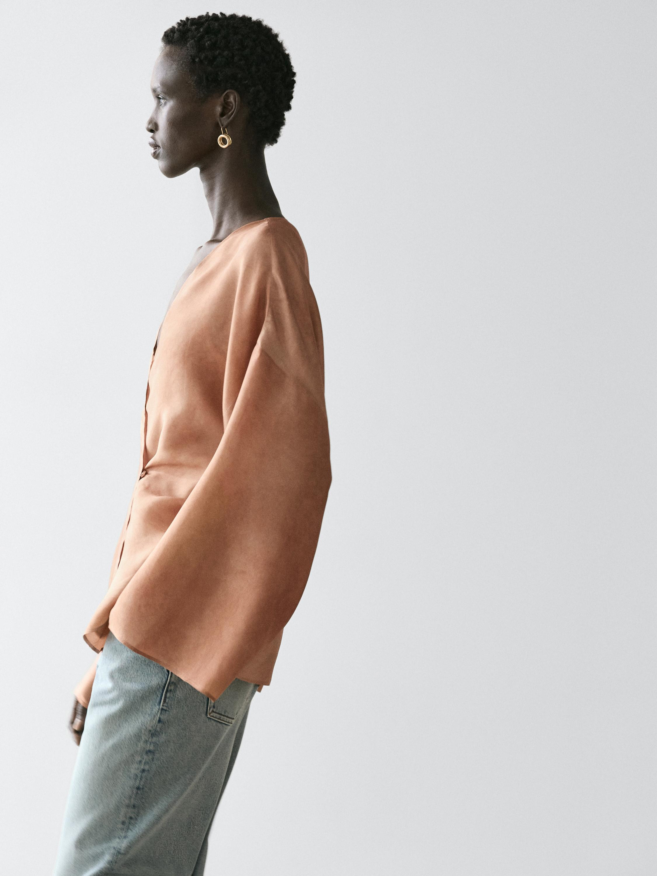 Flowing surplice blouse | Zara US