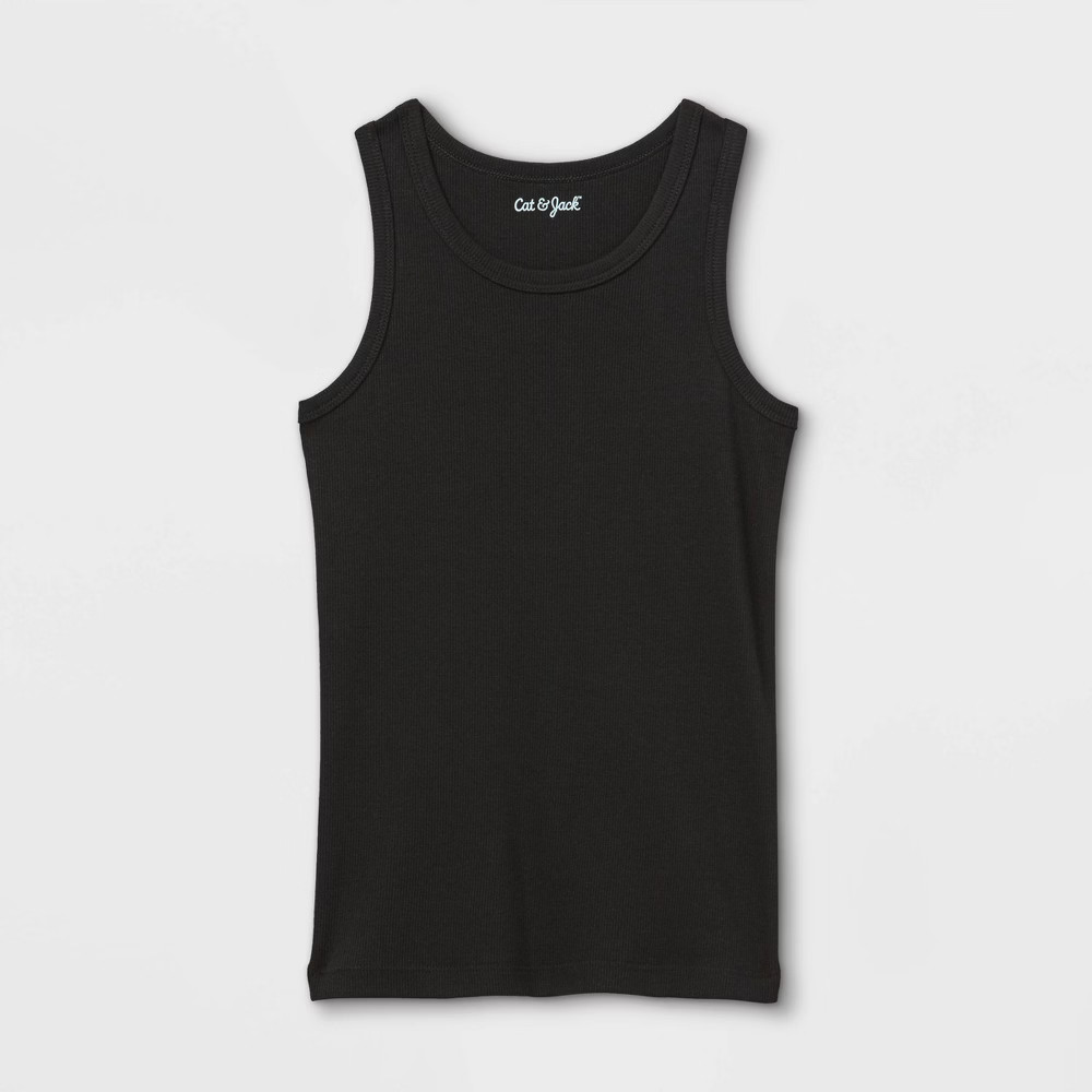 Girls' Rib Tank Top - Cat & Jack Black S | Target