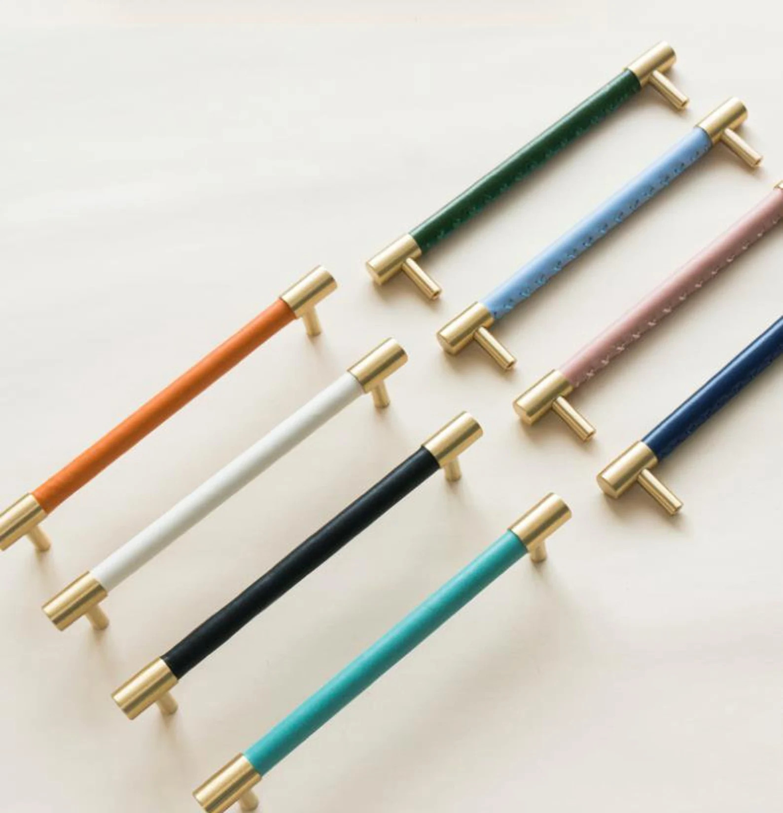 Colorful Cowhide Knobs Kitchen Cabinet Pulls Drawer Knobs Pulls Handles Dresser Knobs Pulls Brass... | Etsy (US)