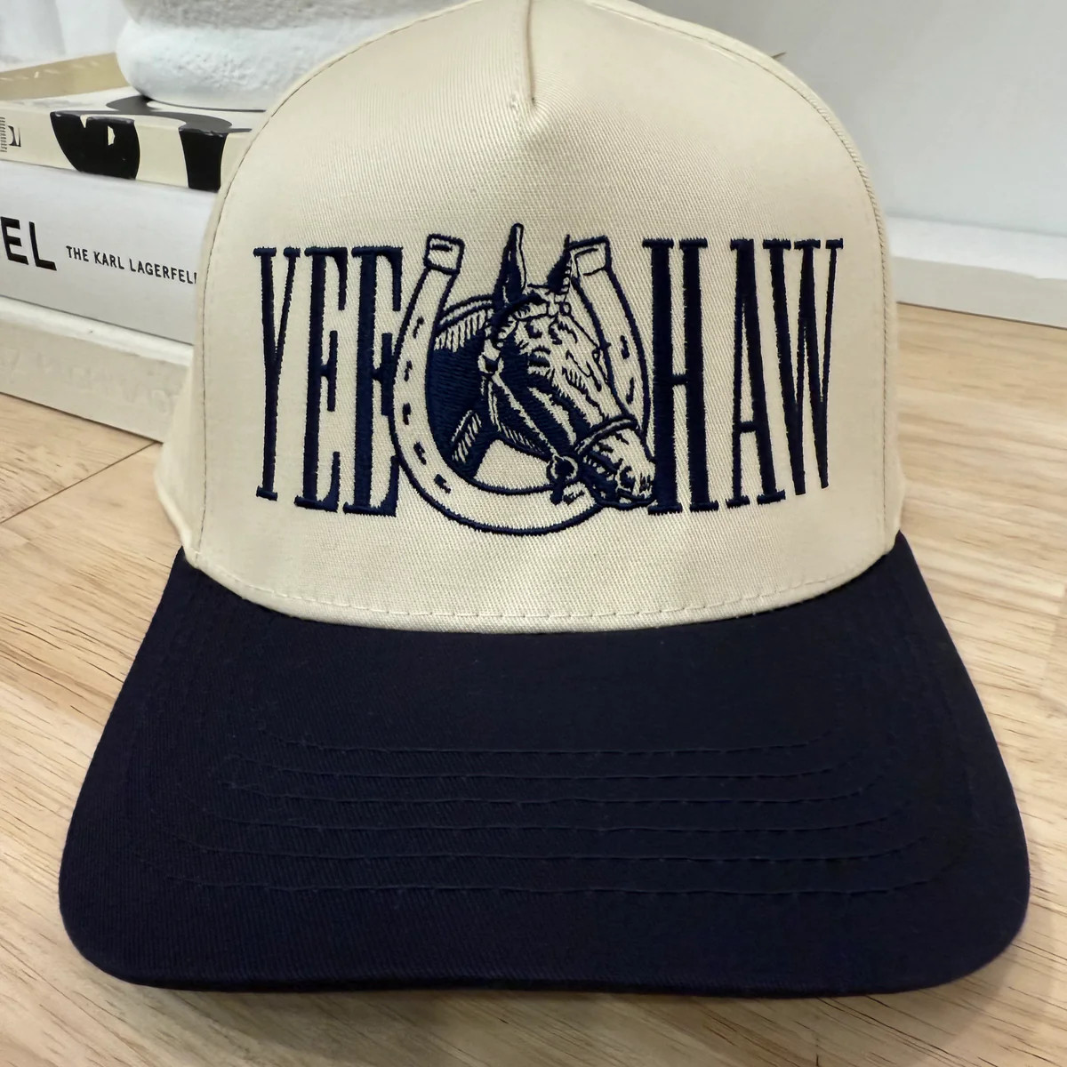 Yee Haw Trucker Hat in Navy | The Collection Texas
