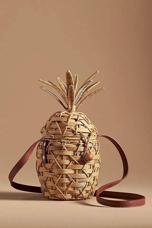 Rattan Pineapple Crossbody Bag | Anthropologie (US)