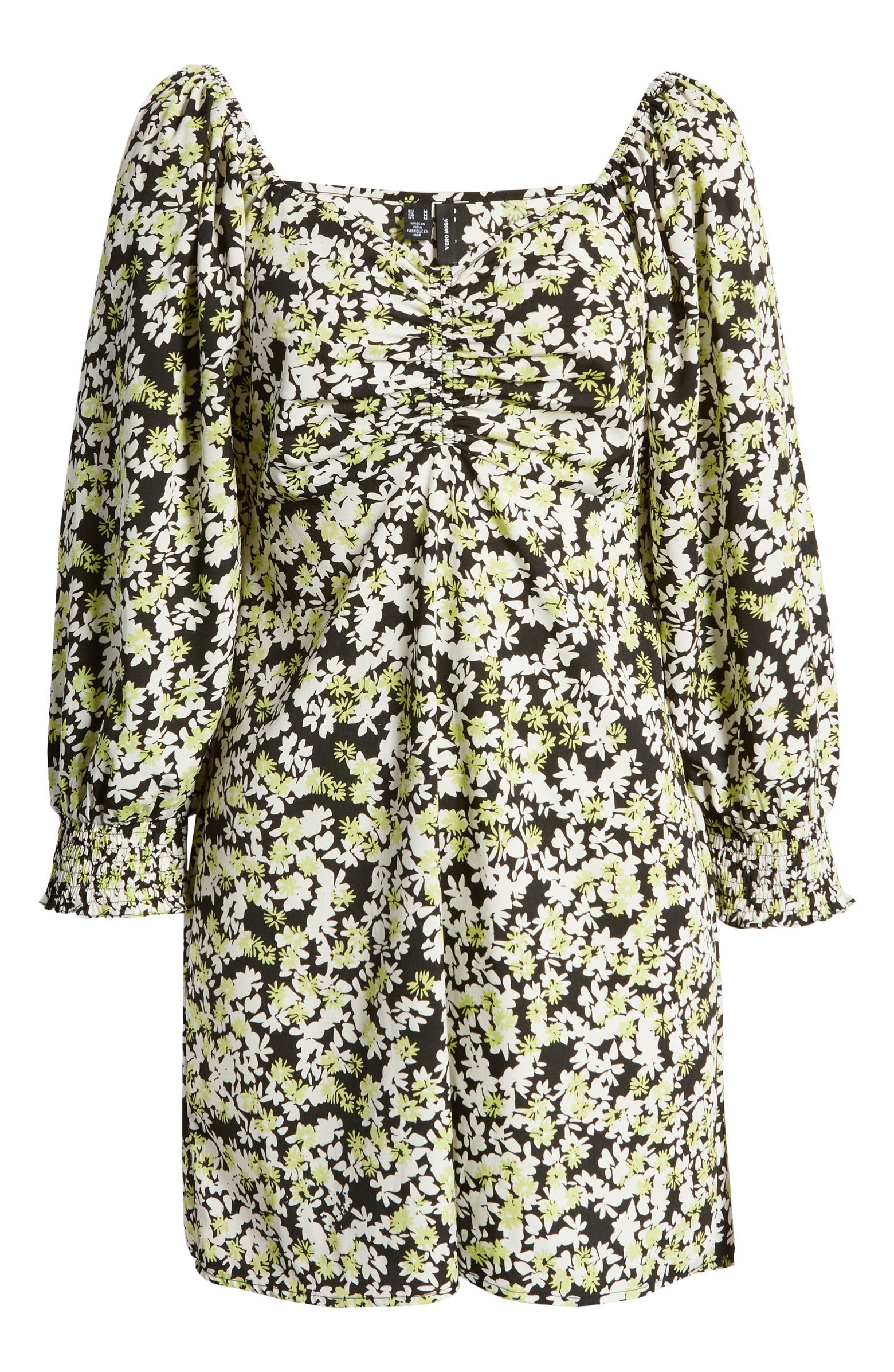 Chaddie Floral Long Sleeve Ruched Minidress | Nordstrom