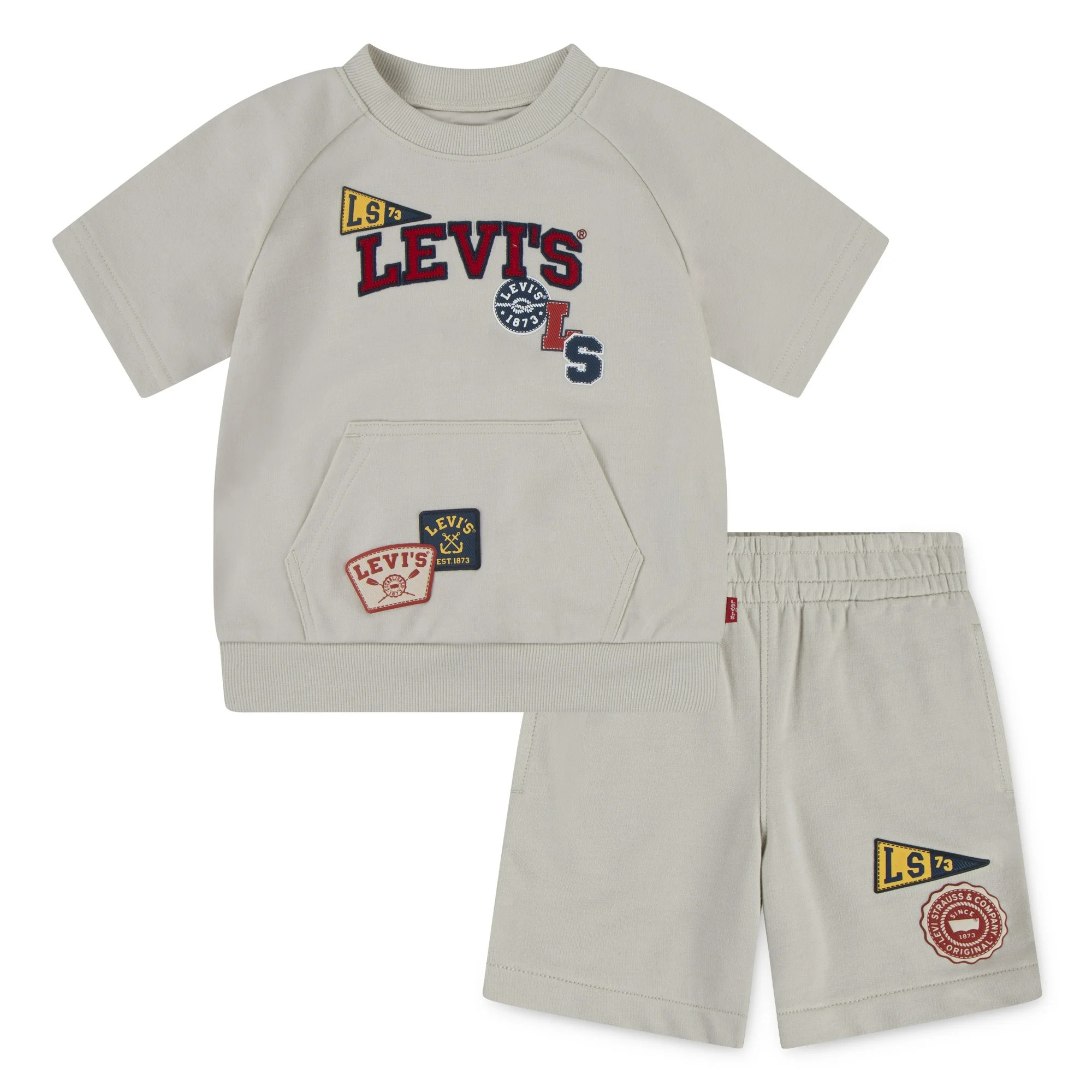 Levi Red Tab Toddler Boys Raglan Knit Short Set, Sizes 2T-4T | Walmart (US)