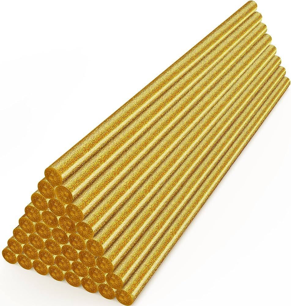 Glitter Gold Hot Glue Sticks, ENPOINT 8" Long x 0.27" Dia Mini Size Hot Melt Glue Sticks Colored,... | Amazon (US)