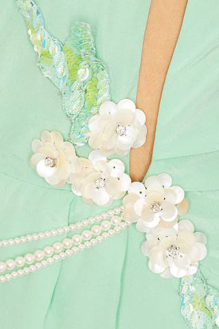 Calypso Front Cutout Gown in Solid Green | Revolve Clothing (Global)