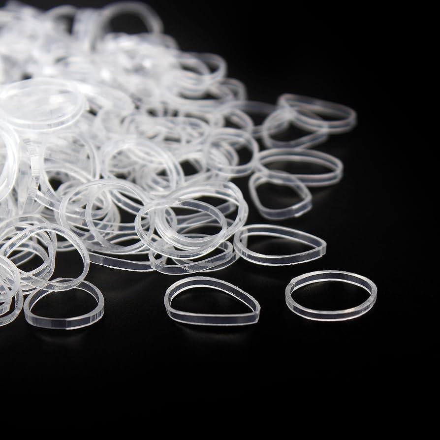 XCZYN Clear Elastic Hair Bands, 1500pcs Mini Hair Rubber Bands in Storage Bag, Soft Hair Elastics... | Amazon (US)