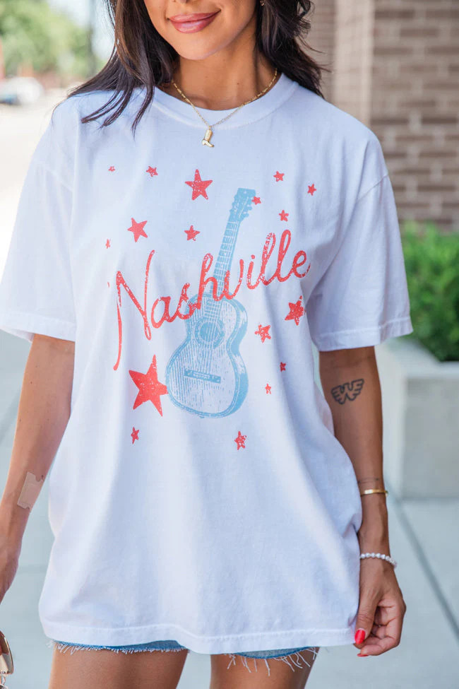Nashville Star White Graphic Tee | Pink Lily