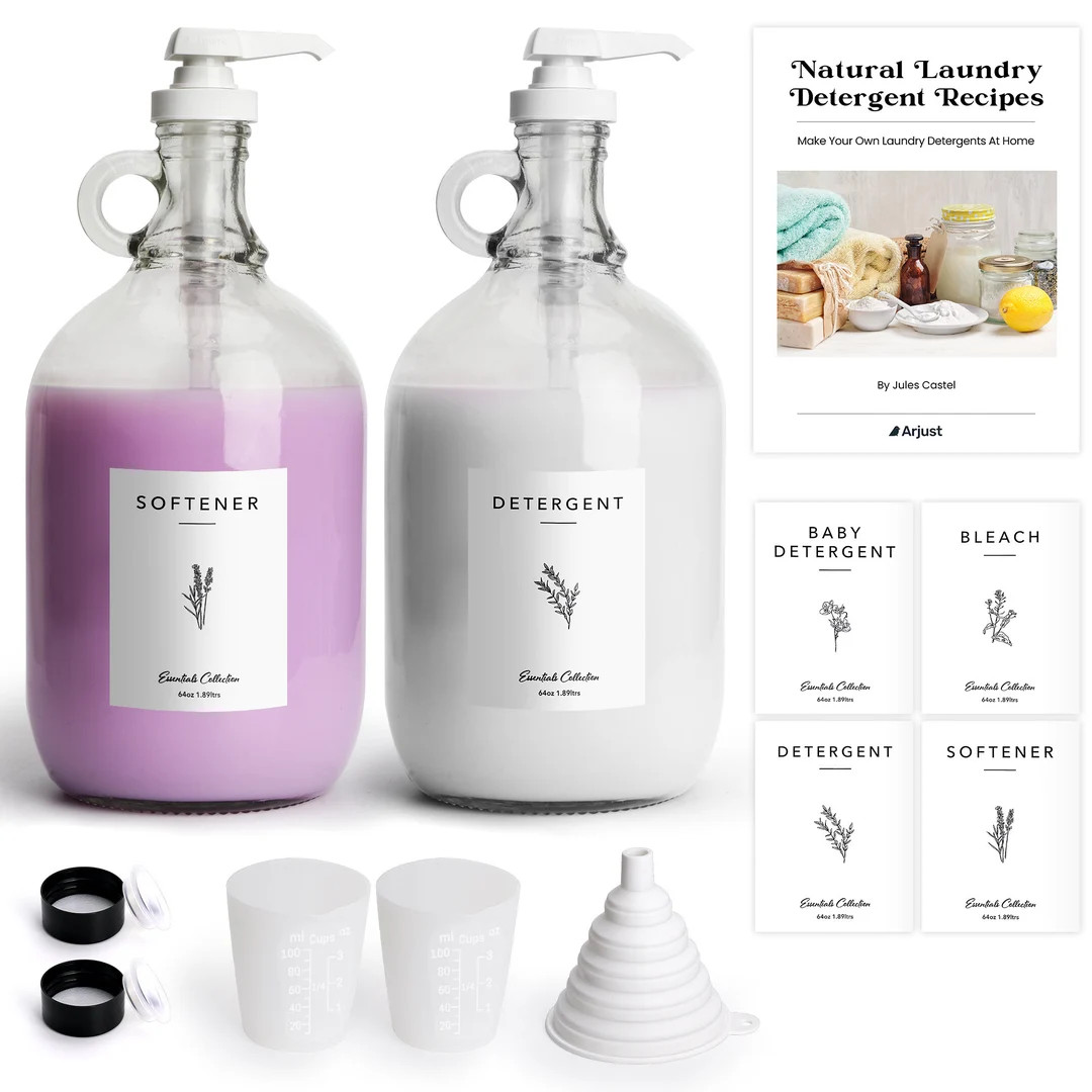 Glass Liquid Laundry Detergent Dispenser 2 Half Gallon - Etsy | Etsy (US)