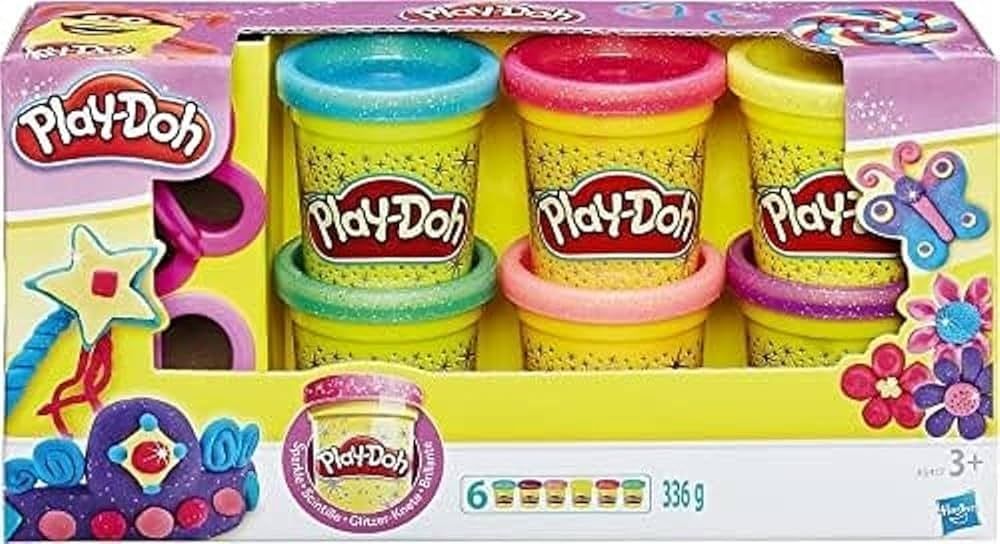 Play-Doh Sparkle Collection with 6 Non-Toxic Colours | Amazon (UK)