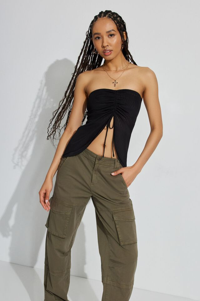 Flyaway Ruched Tube Top | Garage Clothing