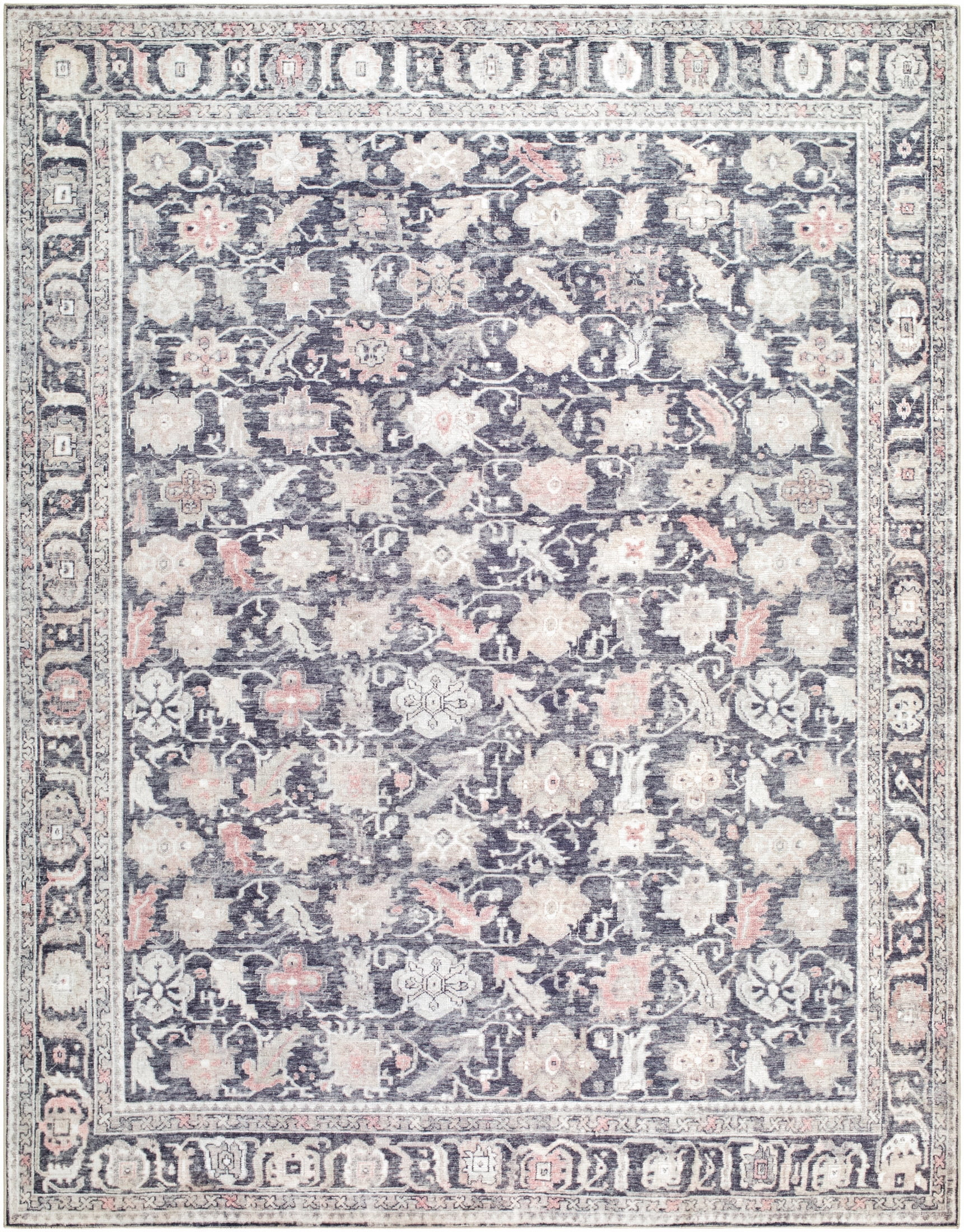 My Texas House Washable Lennon Brown 7'6" x 9'5" Washable Area Rug | Walmart (US)