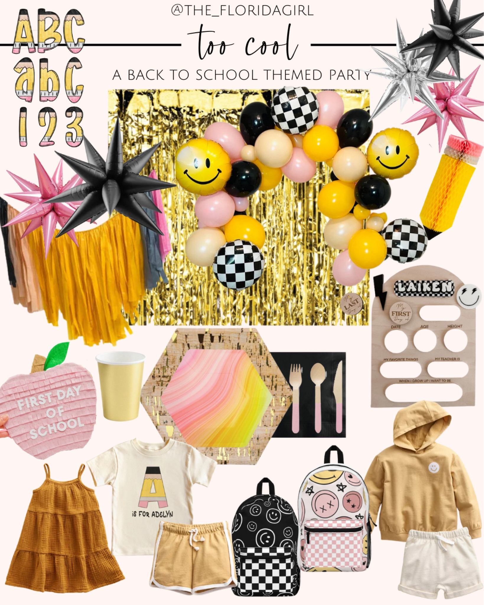 Back to school party #backtoschool #party #partytheme #pencils #balloons #backdrop #fringe #teacher #partiesforkids #etsyfinds #etsy #amazon #partygoods #summer #partyideas #partythemes #kidspaeties #kidspartyideas #firstdayofschool #kindergarten #summervibes #smiley #smileyface #checker #checkerboard

#LTKBacktoSchool #LTKkids #LTKFind
