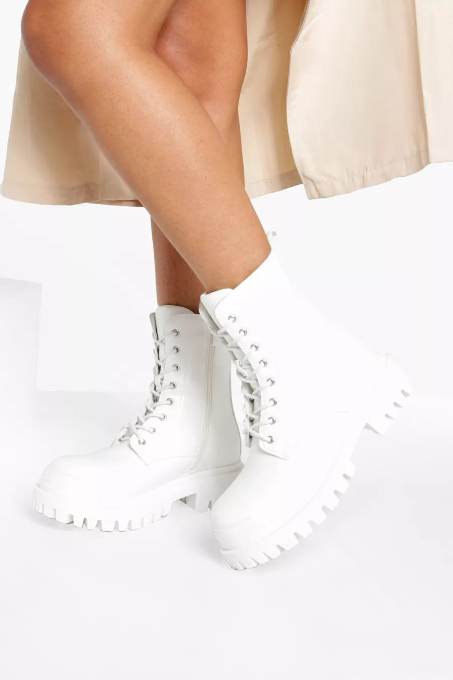 Chunky Sole Combat Boots | Boohoo.com (US & CA)