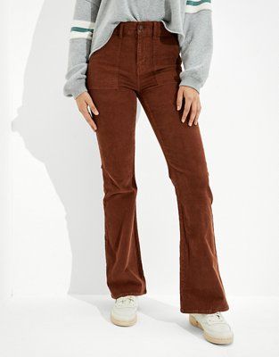 AE Corduroy Super High-Waisted Flare Pant | American Eagle Outfitters (US & CA)