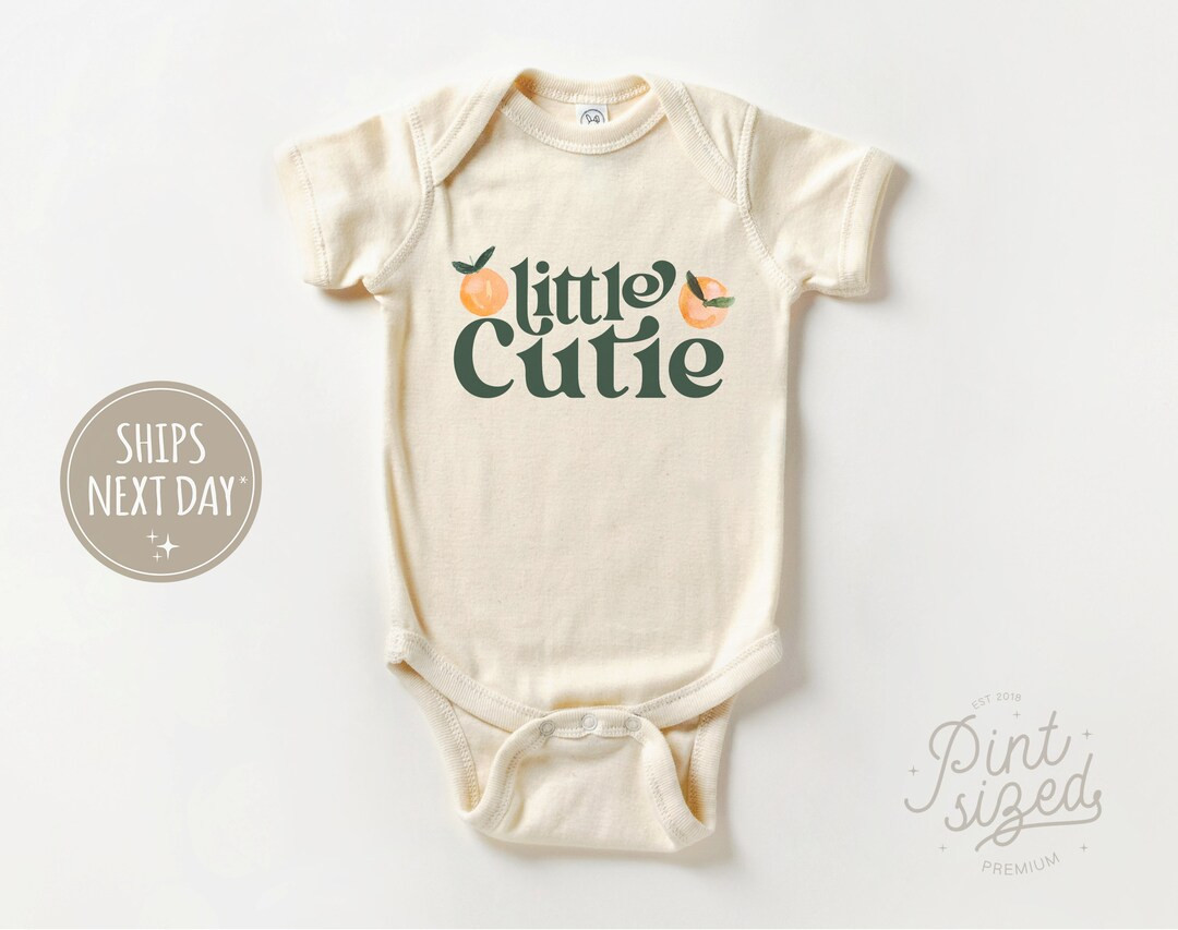 Little Cutie Onesie® Retro Orange Bodysuit Cute Fruit Natural Baby Onesie® - Etsy | Etsy (US)