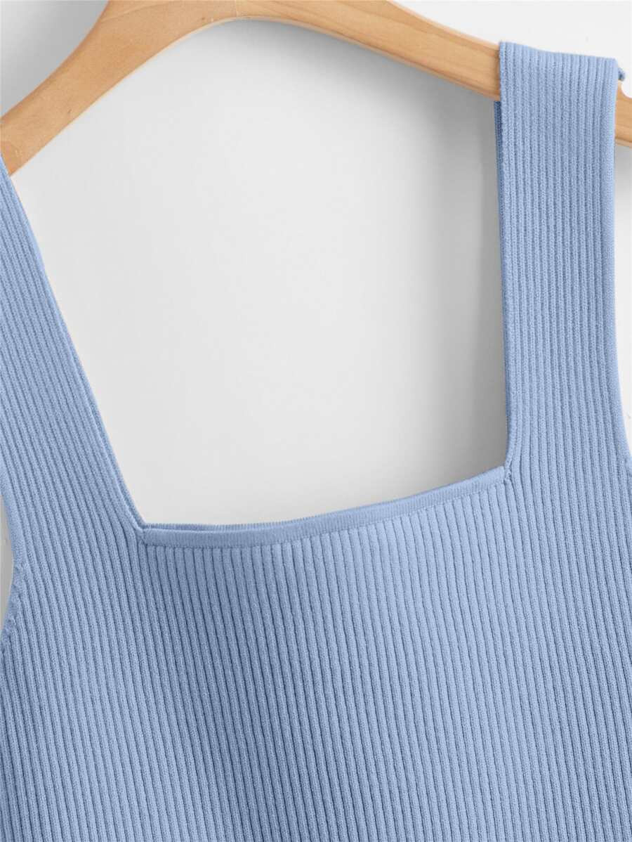 Solid Ribbed Knit Top
   SKU: sw2206109178213371      
          (9999+ Reviews)
            US$8... | SHEIN