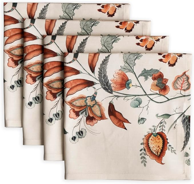 Maison d' Hermine Napkins 100% Cotton Set of 4 Decorative Napkin Washable Cloth Napkins for Gifts... | Amazon (US)