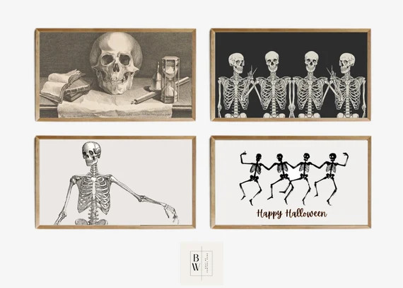 Samsung Frame TV Art  Halloween Frame Tv Art SET  Skeletons - Etsy | Etsy (US)