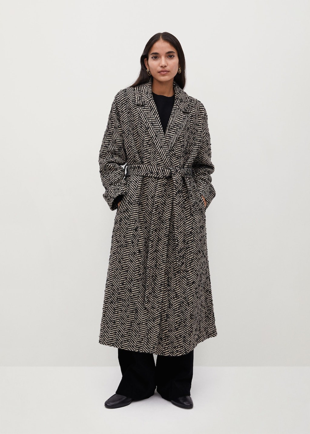 Textured wrap coat | MANGO (US)