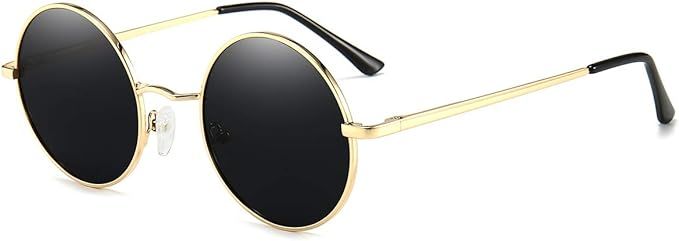 Dollger Vintage Round John Lennon Polarized Sunglasses for Men Women Circle Hippie Sunglasses | Amazon (US)