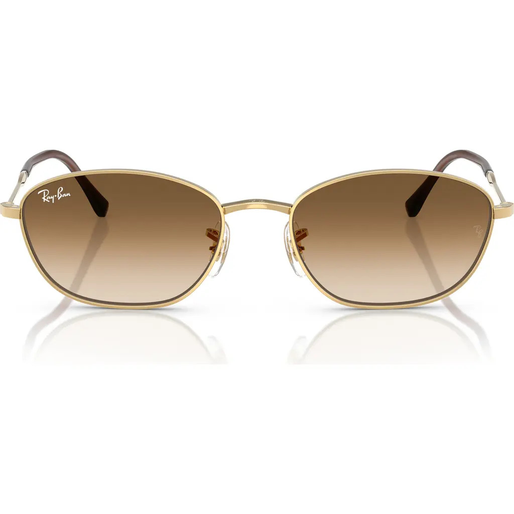 Ray-Ban 55mm Irregular Sunglasses in Gold Flash at Nordstrom | Nordstrom