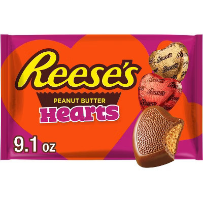 Reese's Valentine's Day Peanut Butter Hearts Candy - 9.1oz | Target