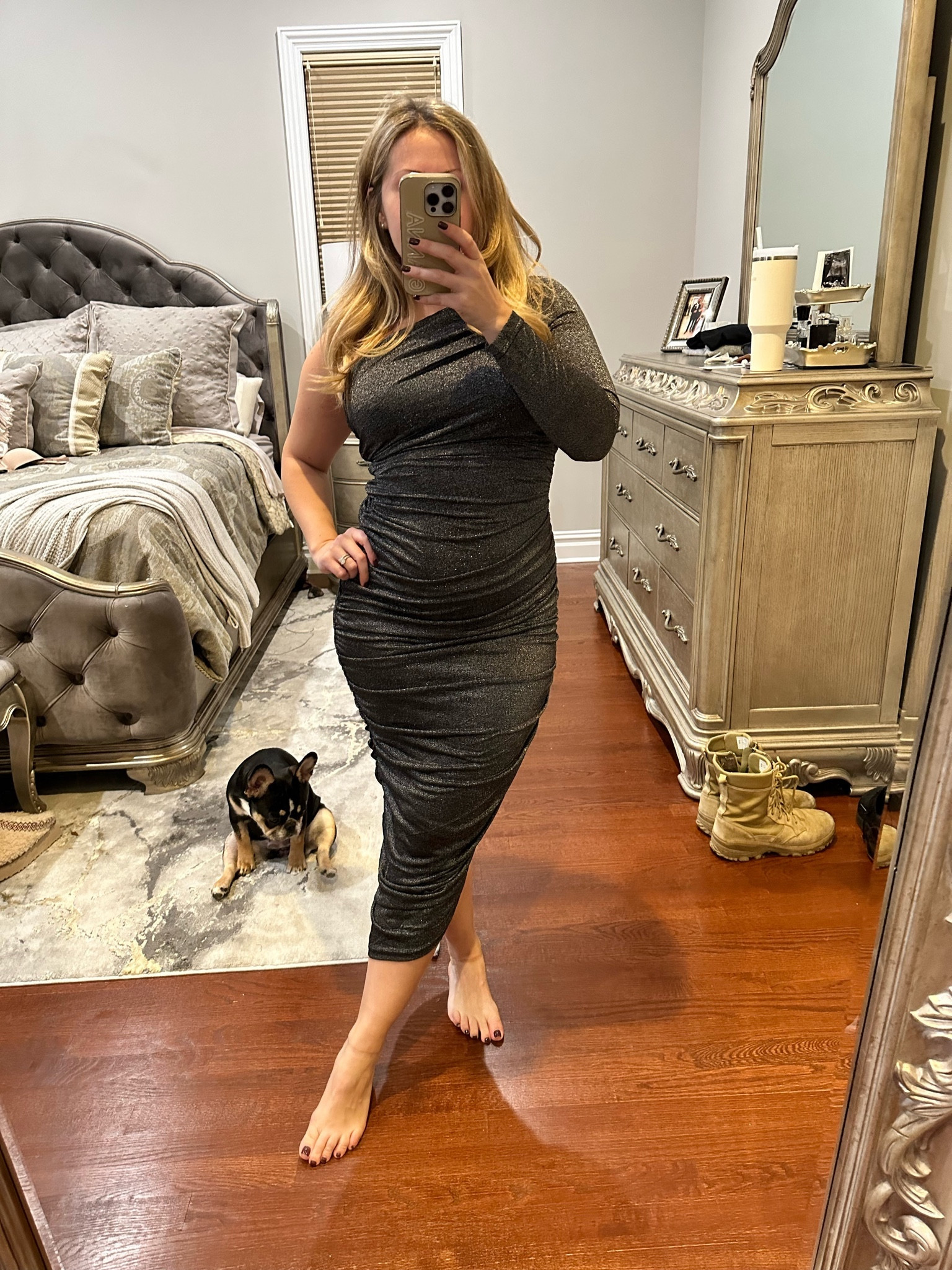 Sparkle New Year’s Eve dress or as a wedding guest (bump friendly too)

#LTKfindsunder50 #LTKHoliday #LTKwedding