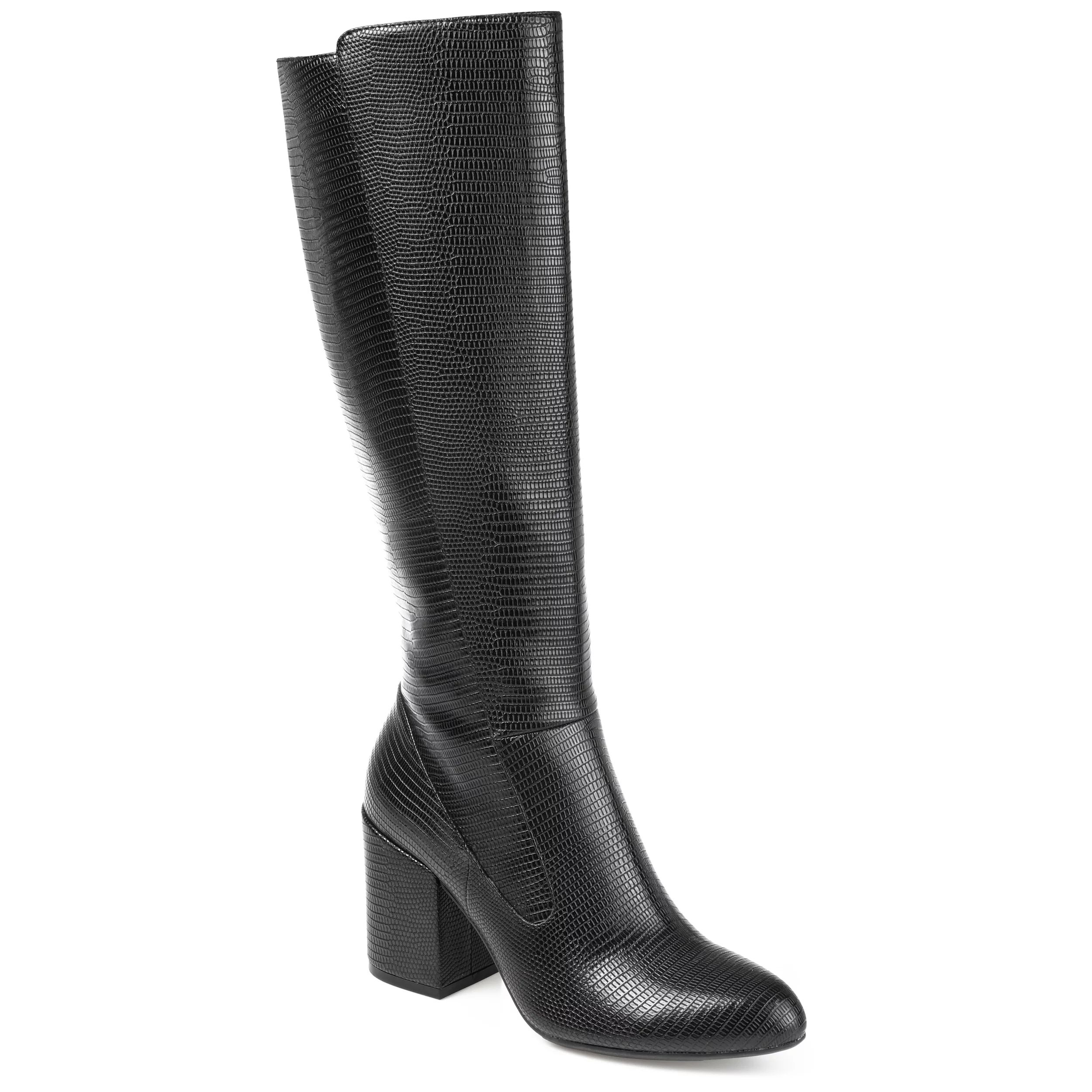 Journee Collection Womens Tavia Tru Comfort Foam Extra Wide Calf Block Heel Knee High Boots | Walmart (US)