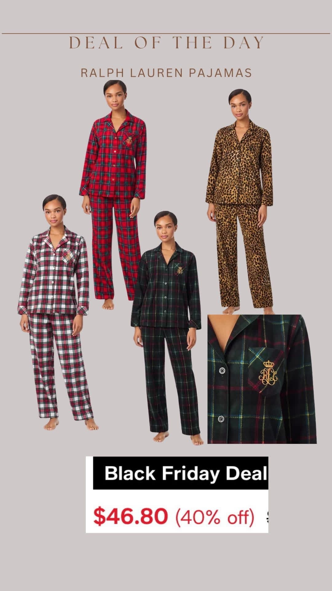 Black Friday sale pricing is back for these Ralph Lauren women pajamas!!! 

#LTKGiftGuide #LTKSaleAlert #LTKHoliday