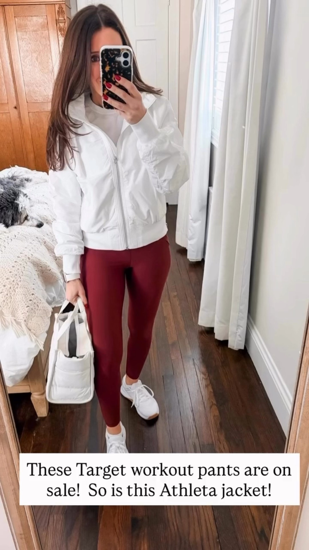 Target workout pants on sale!  So is the Athleta jacket.  Wearing an xs in the pants and an xxs in the jacket but I would say get your normal size in the jacket.

#LTKPetite #LTKfitnessgoals