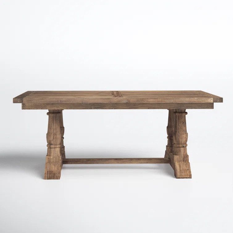 Ceja 76'' Solid Wood Trestle Dining Table | Wayfair North America