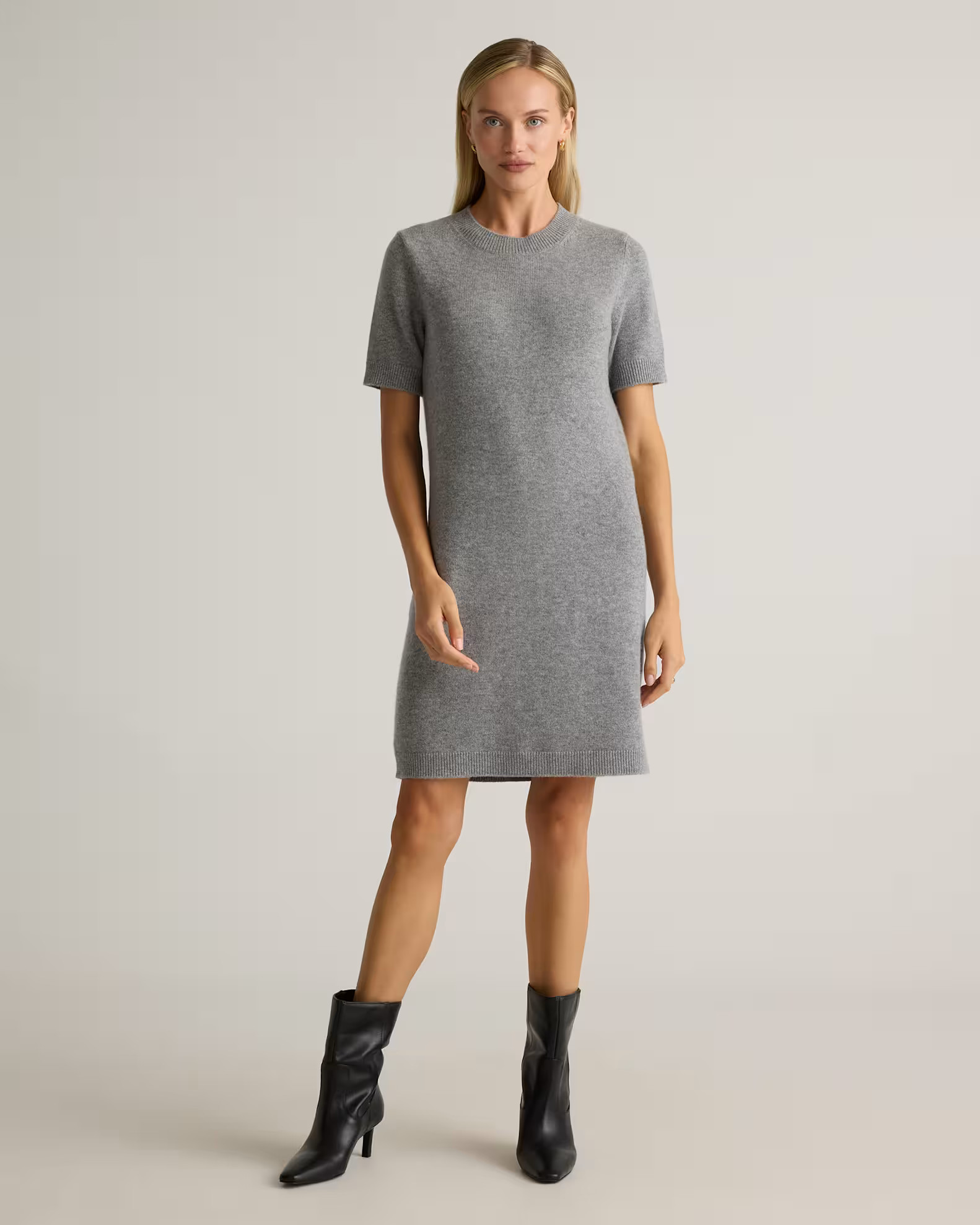 Mongolian Cashmere Short Sleeve Mini Dress | Quince