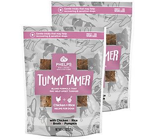 Phelps Wellness Tummy Tamer Bland Dog Treats 2 Pack | QVC