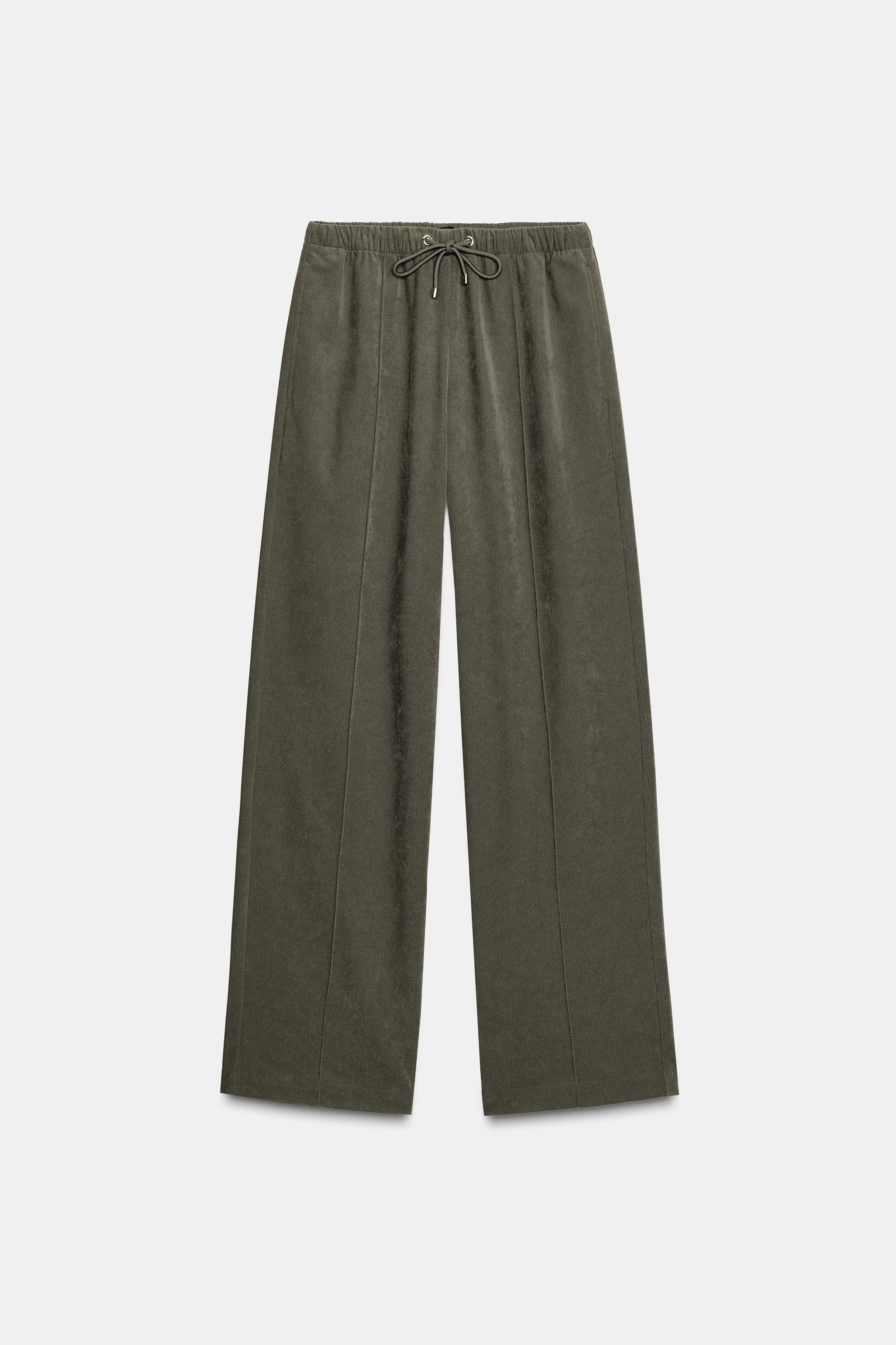 WIDE LEG ELASTIC WAIST PANTS | Zara US