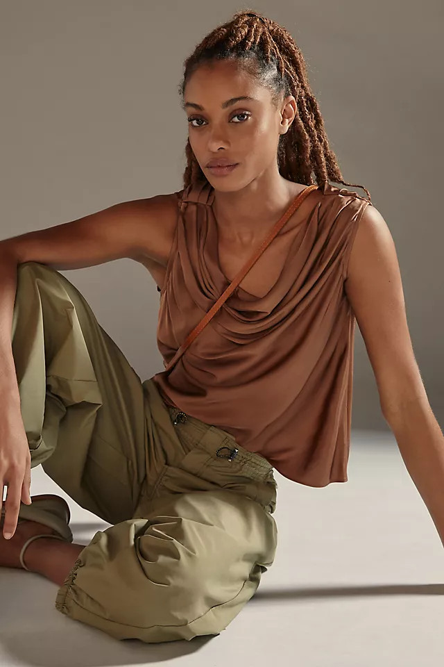 By Anthropologie Draped Cowl Neck Top | Anthropologie (US)