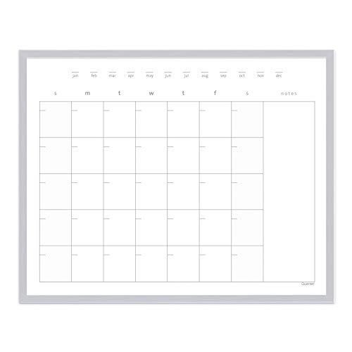 Quartet Dry Erase Calendar Board, Whiteboard / Whiteboard, Magnetic, 16 x 20 inches, Aluminum Frame  | Amazon (US)