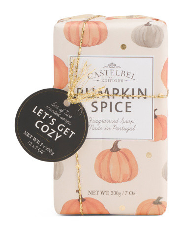 Set Of 2 Pumpkin Spice Scented Bar Soaps | TJ Maxx