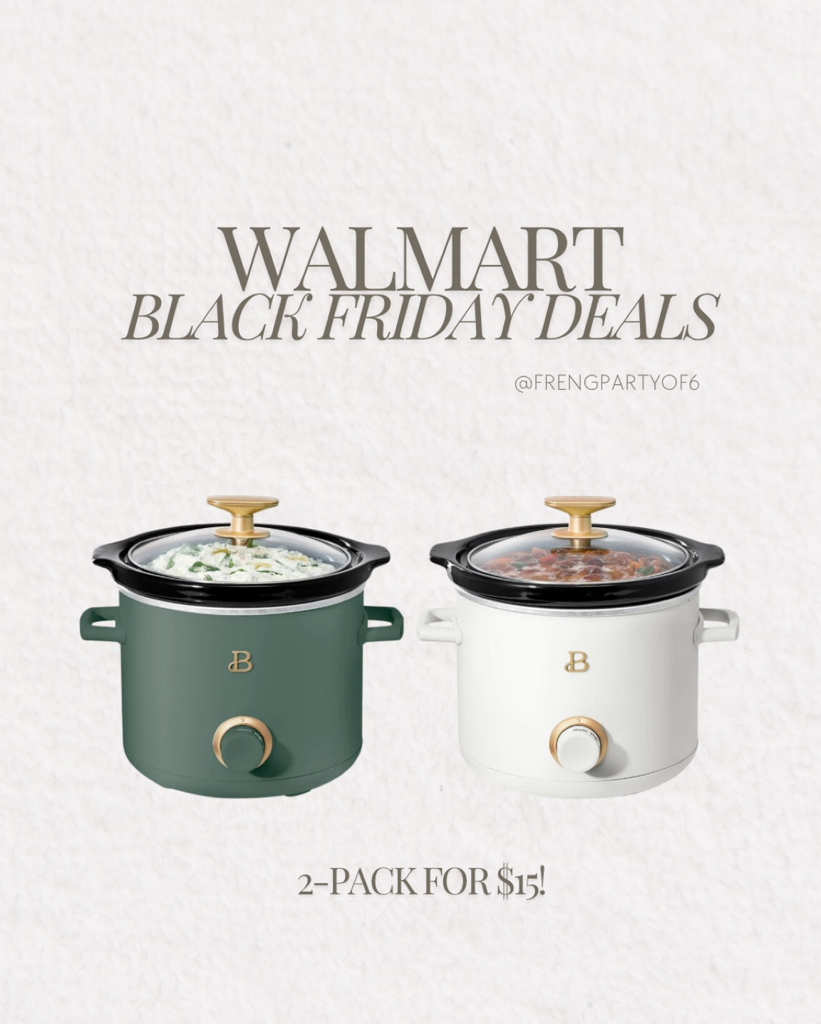Black Friday Walmart Deals! Beautiful 2-Pack 2qt Slow Cooker for $15!

#LTKSaleAlert #LTKHome