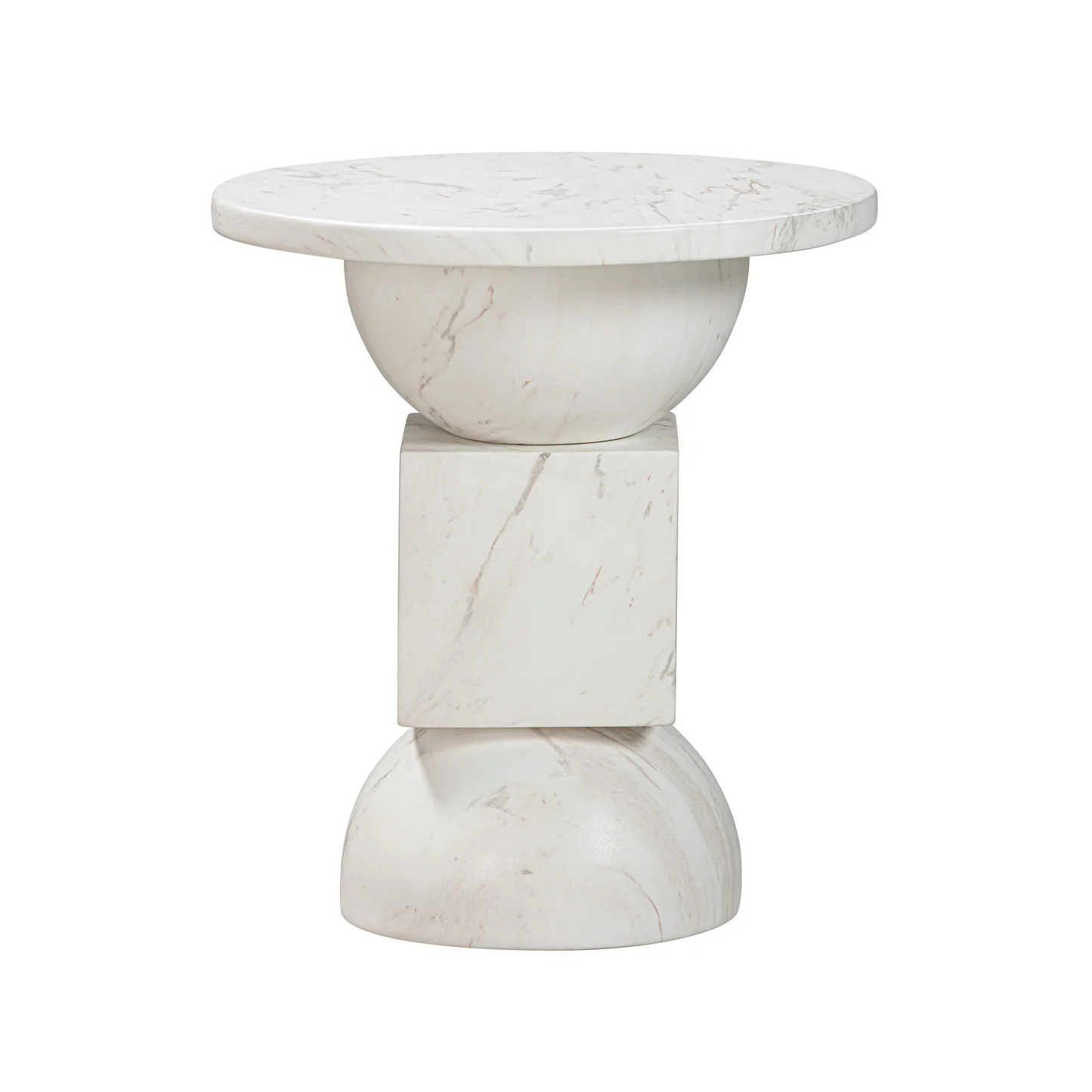 Chip Faux Marble Indoor / Outdoor Side Table | TOV Furniture