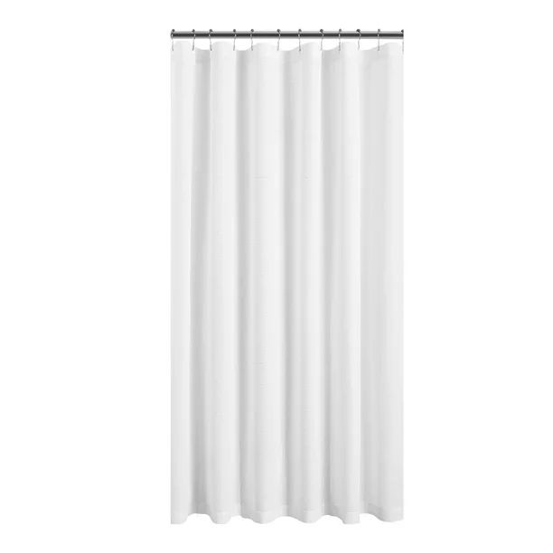 Gap Home Solid Textured Organic Cotton Shower Curtain White 72"x72" - Walmart.com | Walmart (US)