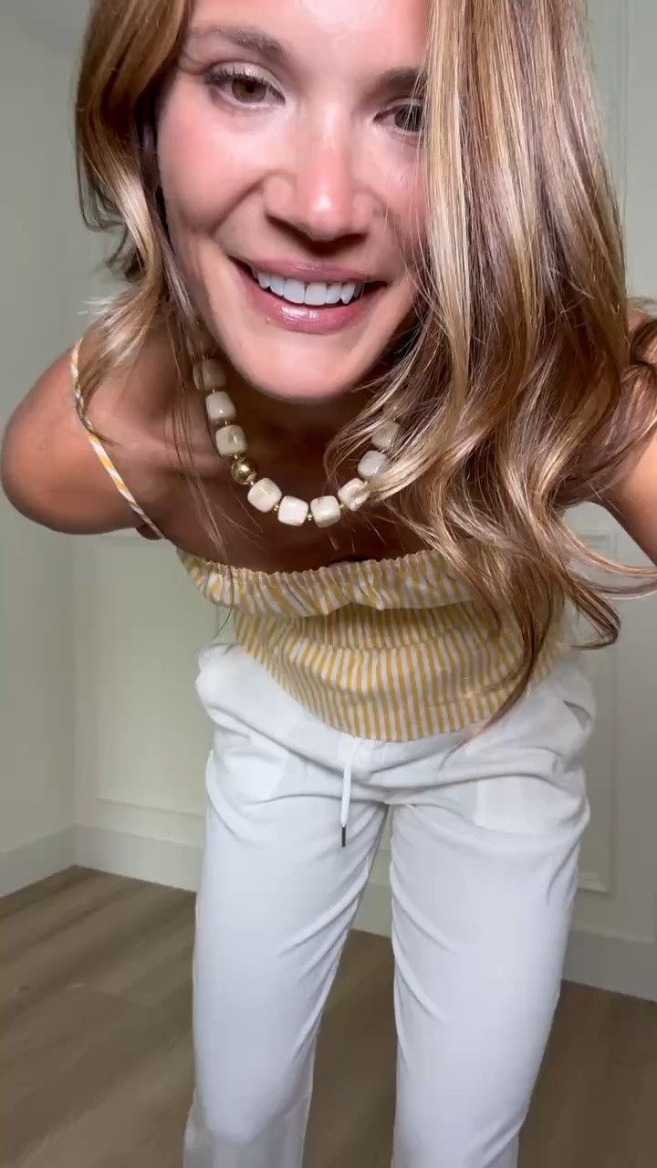 This striped cami is giving me all the summer vacation vibes. The smocked bodice keeps it comfortable, the adjustable straps make the fit easy, and it pairs perfectly with these breezy linen pants for a look that’s cool even on the hottest days.

Striped cami, linen pants, summer outfit, vacation outfit, lightweight clothing, beach vacation style, resort wear, casual chic, warm weather outfit, everyday fashion, tall girl style, StangandCo

#LTKootd #LTKSeasonal #LTKTall