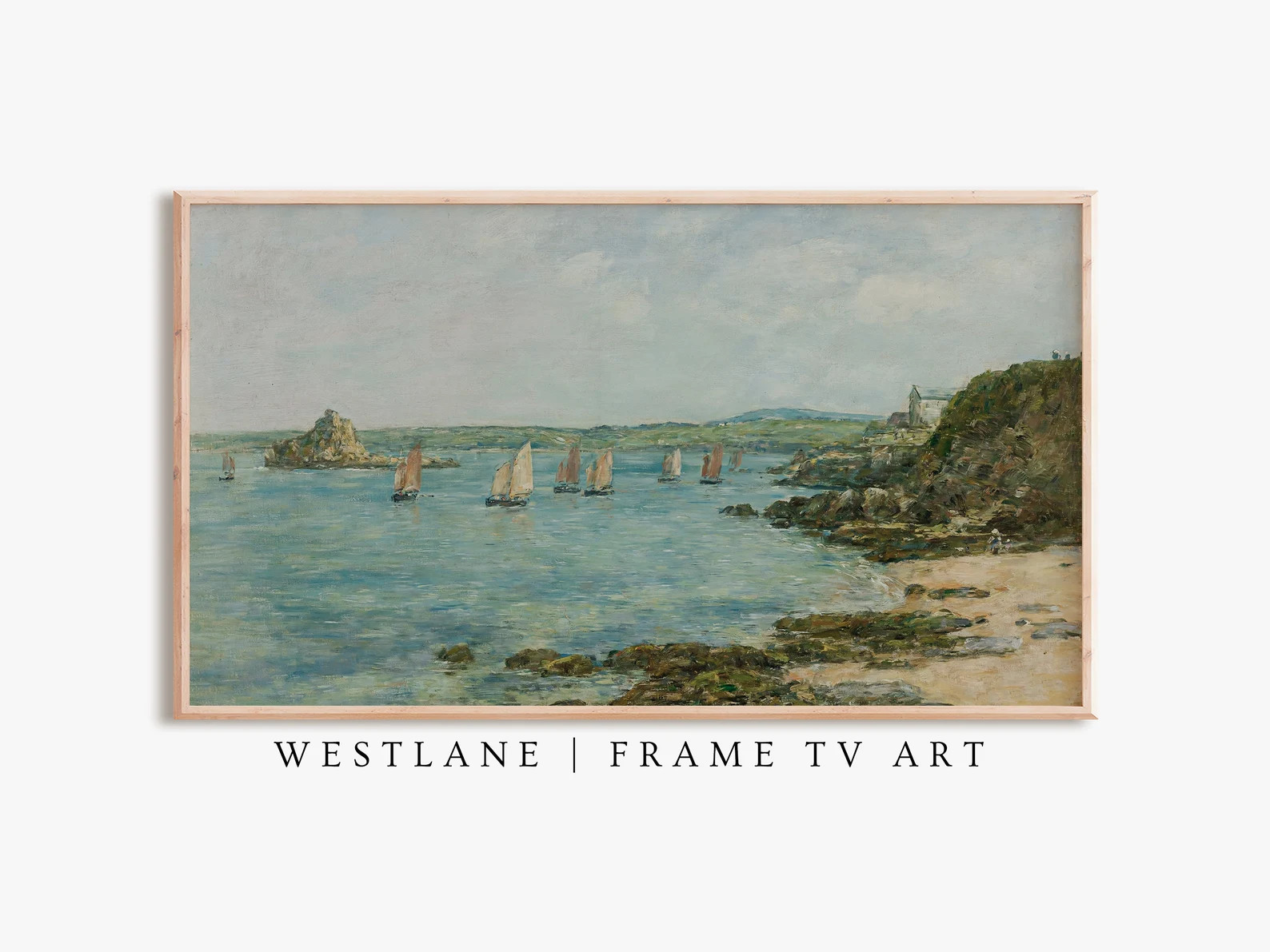 Lake Painting Samsung Frame TV Art | Summer Coastal Decor | DIGITAL TV158 - Etsy | Etsy (US)