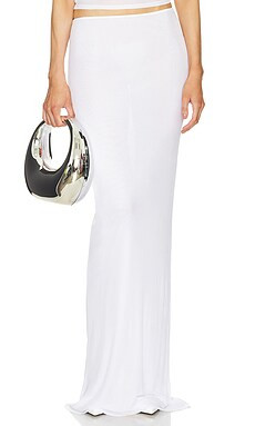 Helsa Sheer Knit Layered Maxi Skirt in White from Revolve.com | Revolve Clothing (Global)