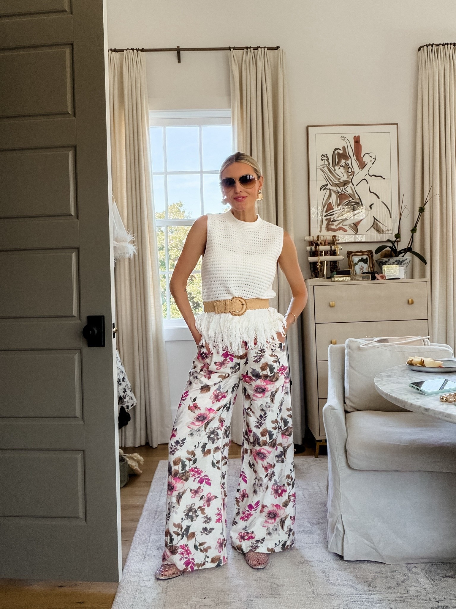 How cute & fun is this spring outfit?! These floral pants are part of my recent collection with Cleobella - you can get the matching top to wear with it, which I linked below! I love though how there are so many ways to style these pants! Wearing S in top & XS in pants!

Loverly Grey, spring outfit, spring looks, Cleobella, floral pants, girls weekend 

#LTKSeasonal