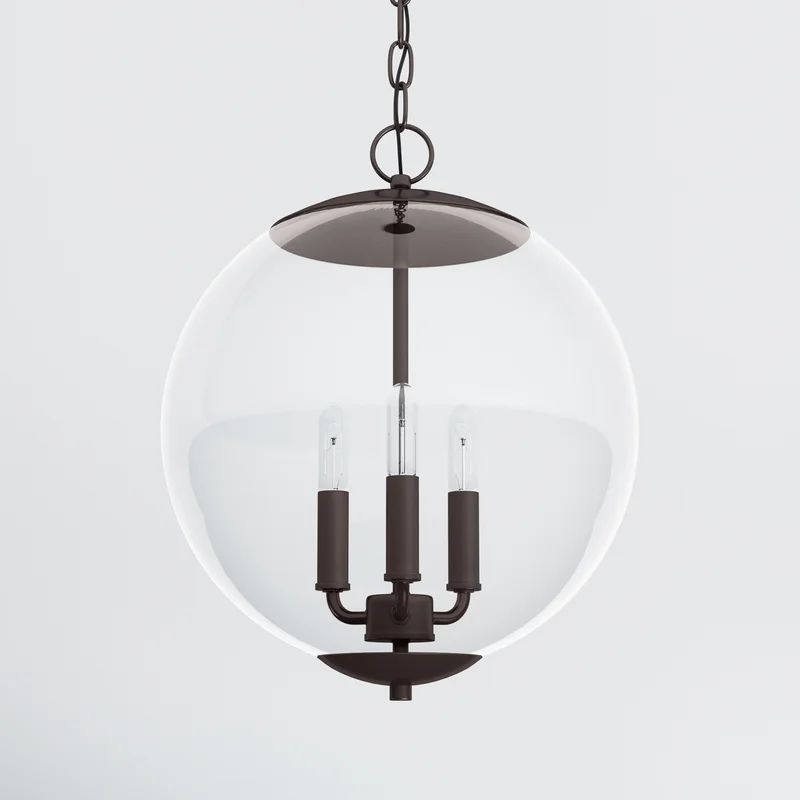 Patterson 3 Light Metal Dimmable Globe Chandelier | Wayfair North America