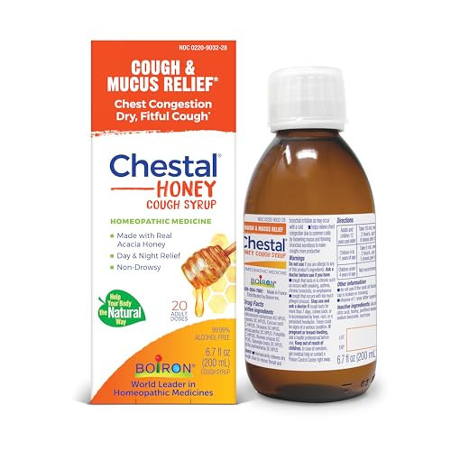 Boiron Chestal Honey Adult Cold and Cough Syrup for Nasal and Chest Congestion, Runny Nose, and Sore Throat Relief - 6.7 Fl oz | Amazon (US)