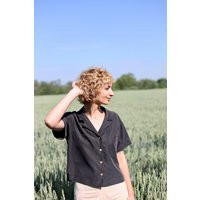 Tencel Revere Collar Shirt/Offon Clothing | Etsy (US)